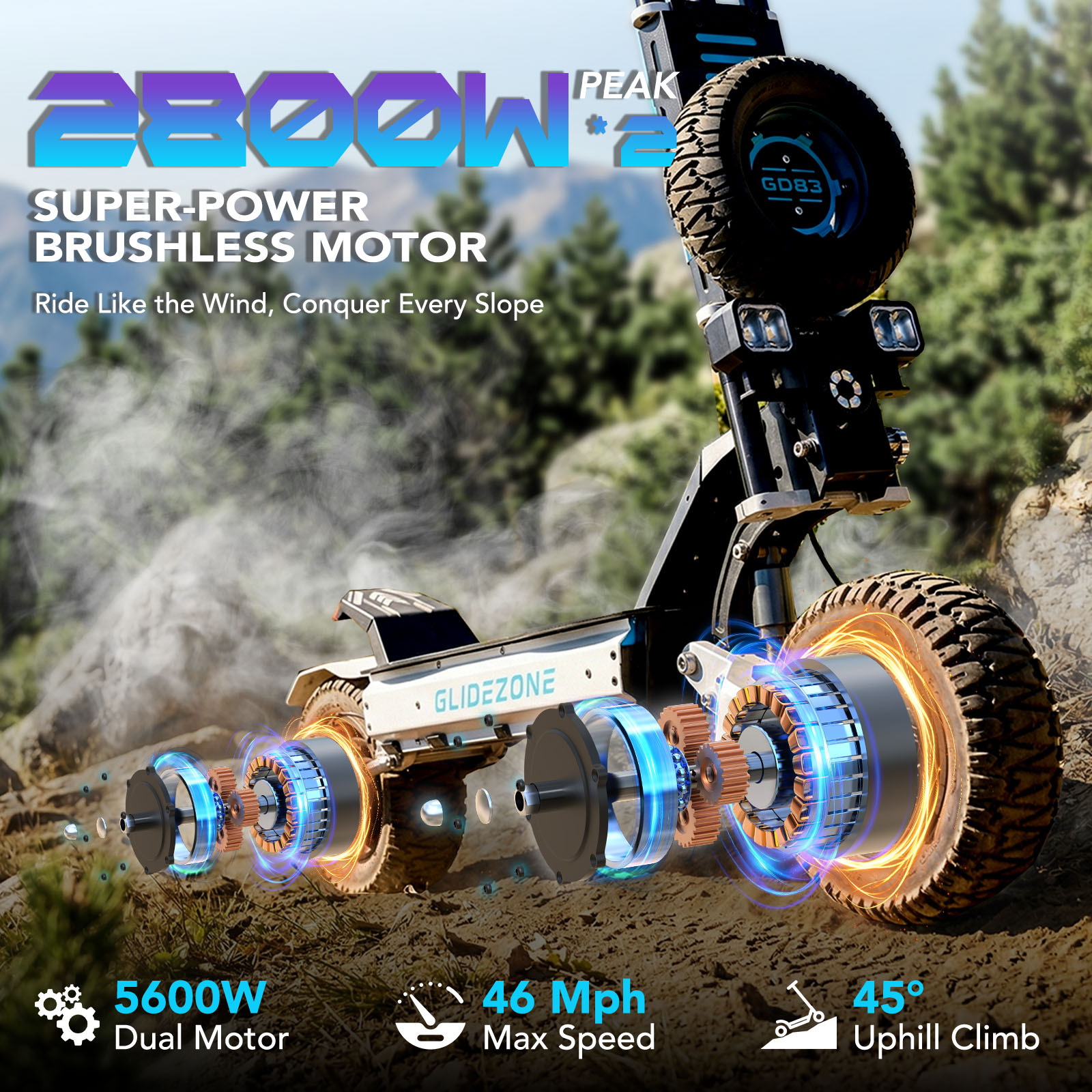 OBARTER GD83 สกู๊ตเตอร์ไฟฟ้าออ - 60V 5600W Dual Motor Electric Scooter บทวิจารณ์และราคา